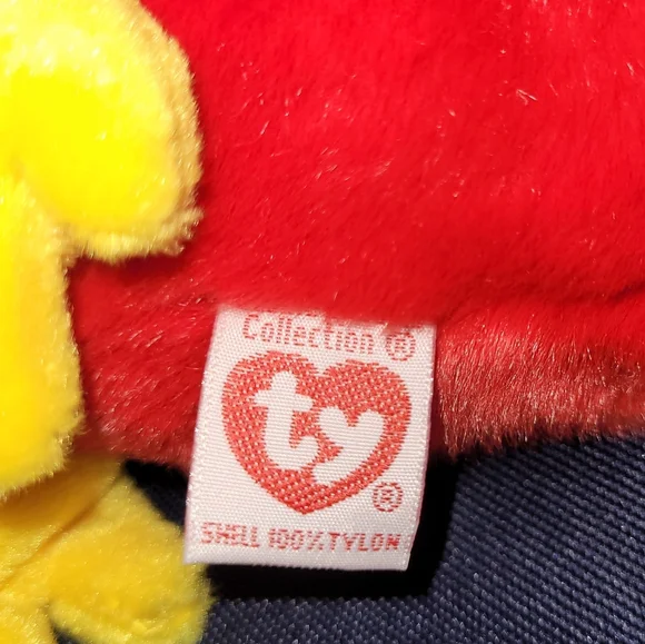 Ty Large Plush Beanie Buddy Jabber the Parrot 9 Inch MWMT Tropical Bird 1999 VTG - Picture 6 of 6